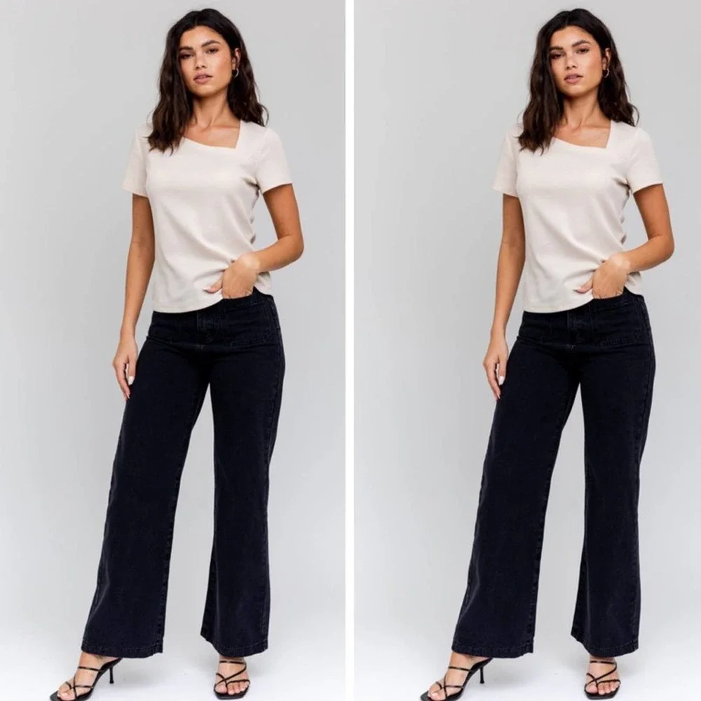 She’s Busy Women's Asymmetrical Top - Picture 1 of 2